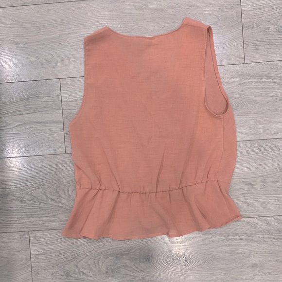 Elodie Pink V-Neck Tank Top - Picture 3 of 5